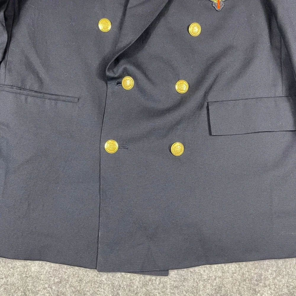 VTG Brooks Brothers Merion Golf Club Double Breasted Blazer Gold Button USA 41R